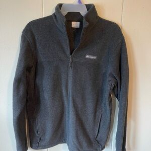Columbia Gray Full-Zip Fleece Jacket